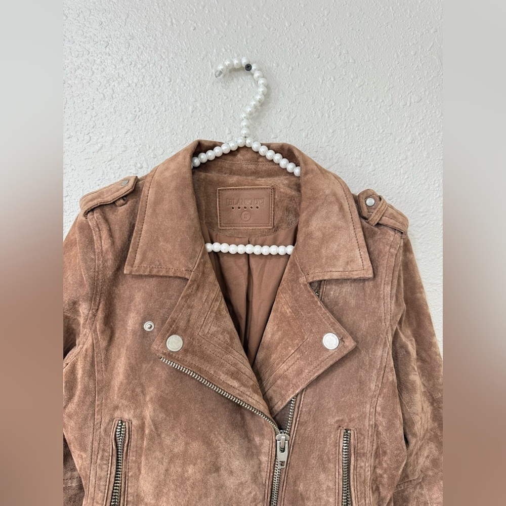 BLANKNYC Morning Suede Moto Jacket French Taupe Sz S - Picture 4 of 11